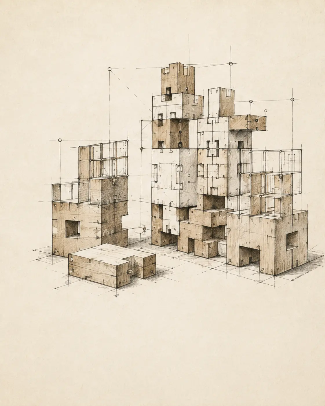Architectural blocks forming a consortium